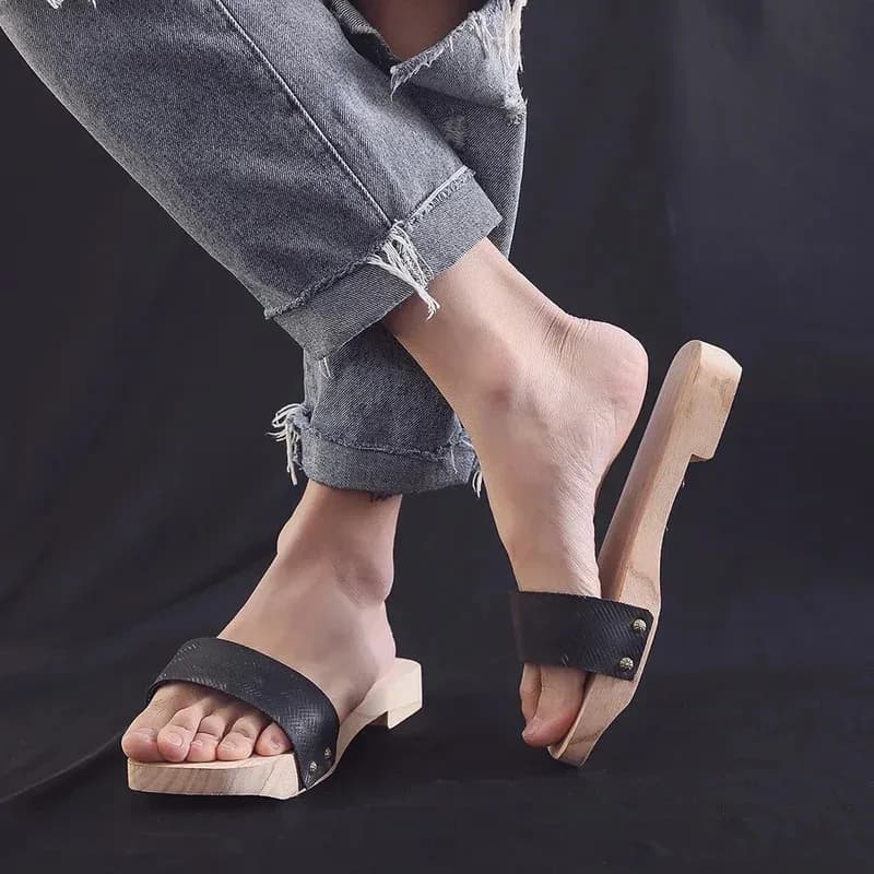 Jemma Leong Japanese Anime Shaman King Yoh Asakura Cosplay Geta Wood Clogs Slippers Men Women For Summer Sandals NM31