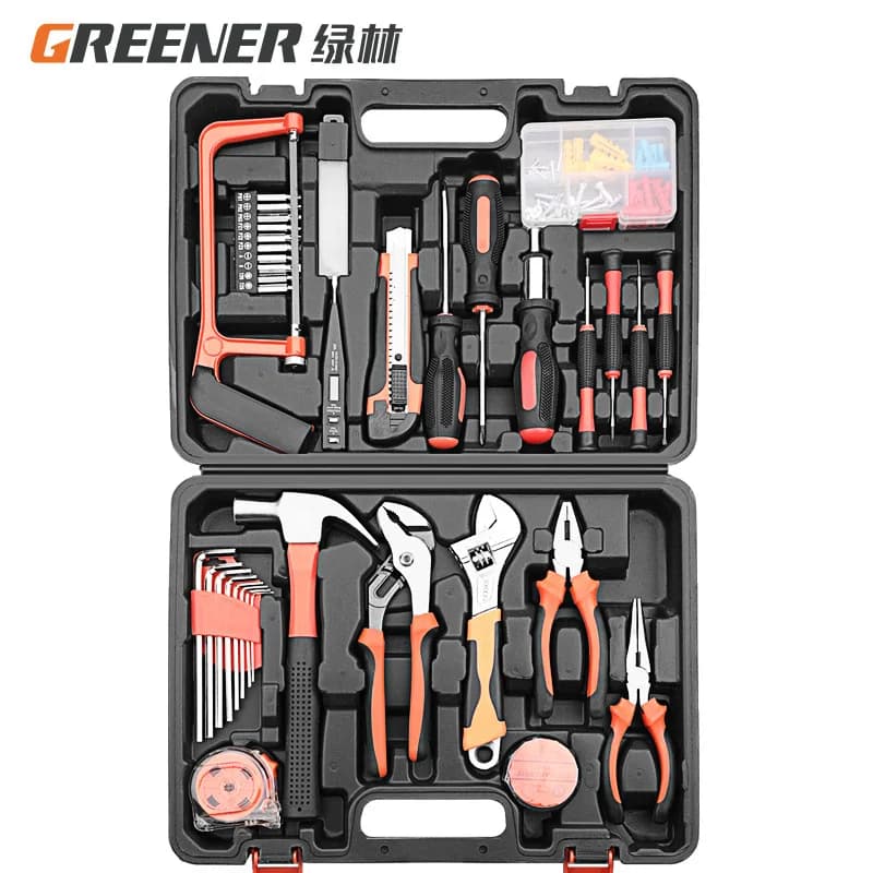 Kit di Riparazione Domestica da 107 Pezzi per Uomini, Donne e Studenti Universitari, Set di Attrezzi Base per la Casa con Valigetta