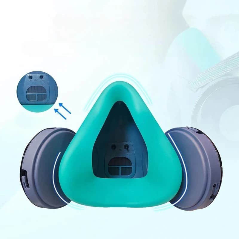 1 Pezzo Maschera Respiratoria Riutilizzabile, Respiratore a Mezza Faccia per Protezione da Polveri e Particelle, per Pittura, Saldatura, Lavorazione del Legno, Controllo Parassiti