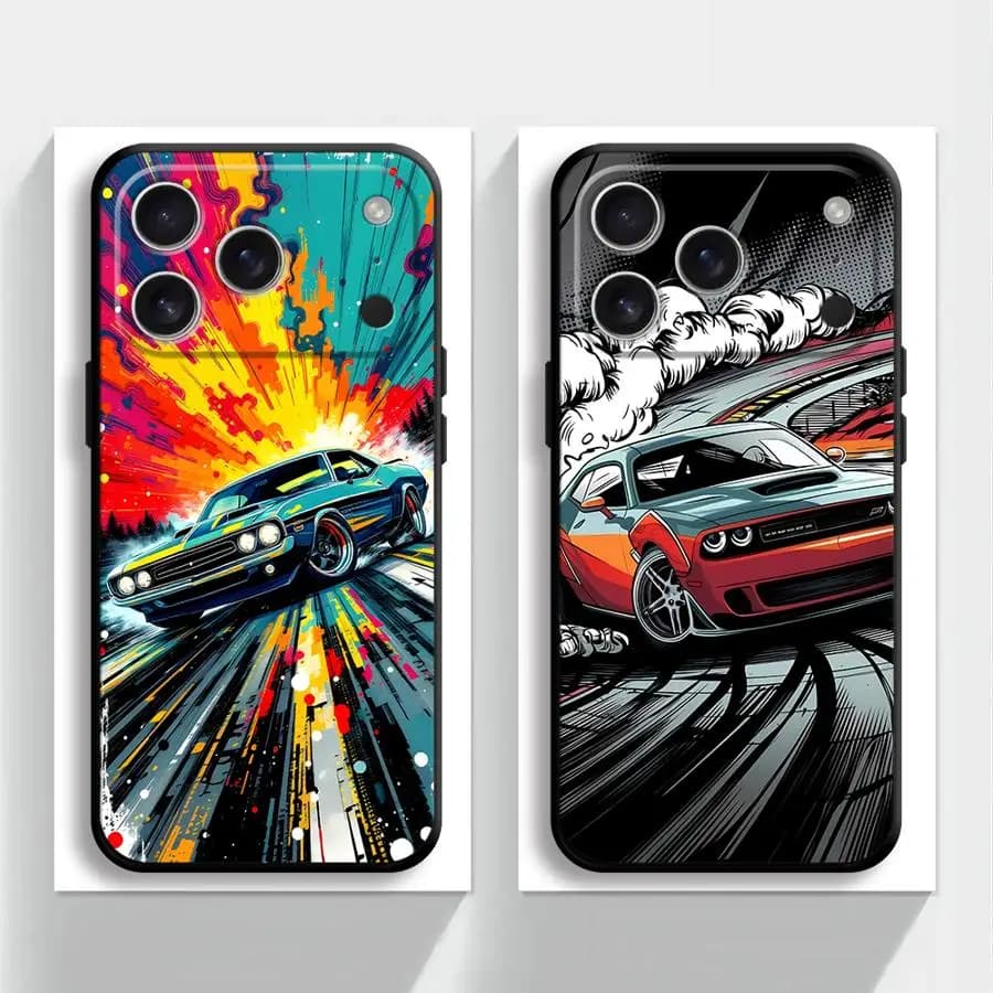 Comic Drift Car Funda Phone Cover Case for Apple iPhone 17 Pro Max 15 Pro 7 8 11 13 Air XR XS MAX 16 17e 14 12