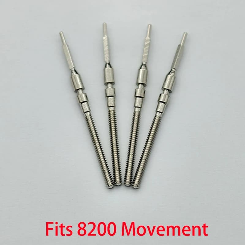 2PCS/4PCS 8215 8200 Corona in acciaio inossidabile Movimento Corona Stelo adatto per 8215 8200 Movimento meccanico automatico Stelo Parte di riparazione