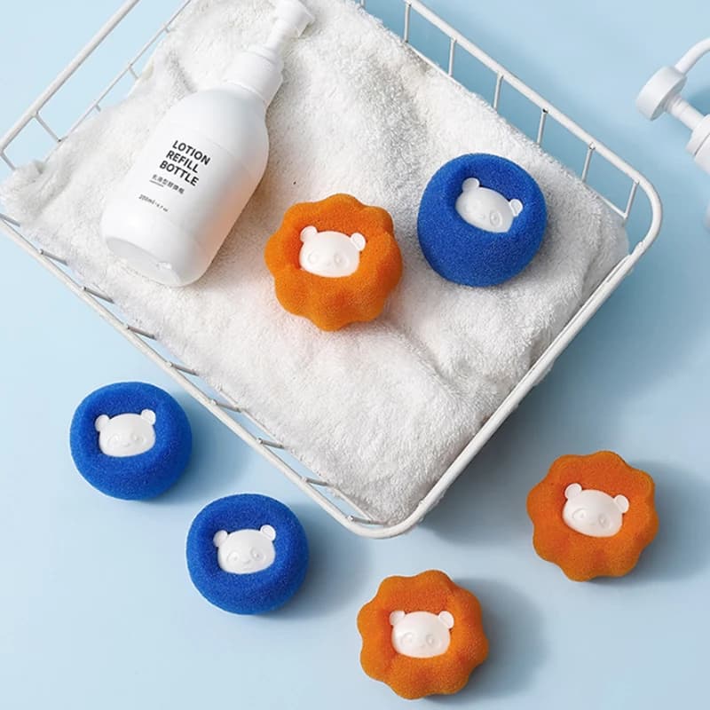 10 pezzi di spugna per bucato, levapelucchi per vestiti, lavatrice, sfera per pulizia, rimozione peli di gatti, rullo per pulizia vestiti