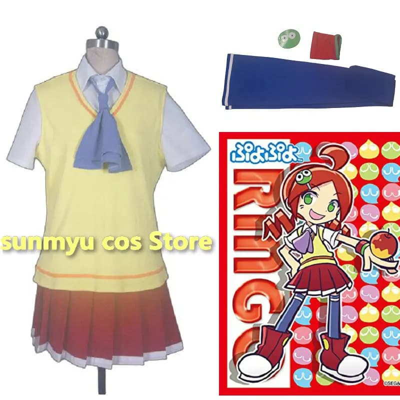 Puyo Puyo Andou Ringo Cosplay Costume Customize size PUYOPUYO