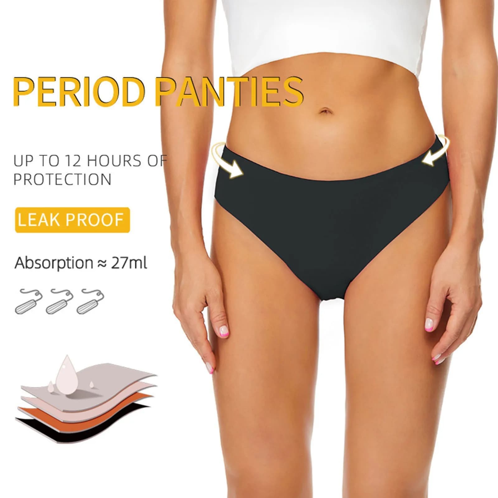 Bikini menstrual swimsuit period menstrual panties woman beach period swimsuits strong size absorbent panties background girl