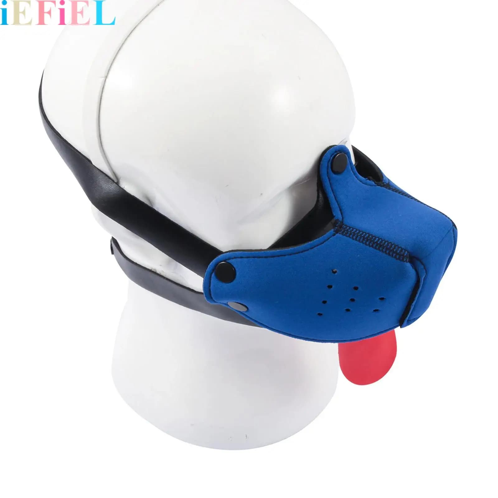 Maschera per Adulti a Forma di Cane con Lingua Fuori, Accessorio Divertente per Coppie, Giochi di Ruolo, Passione, Interazione sul Letto, per Cosplay