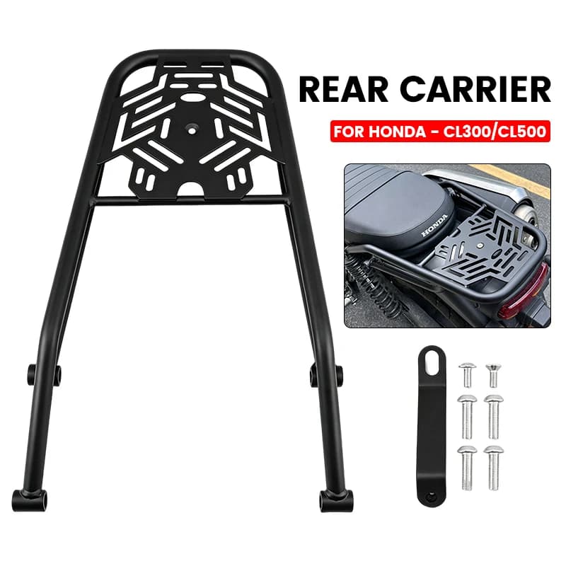 Rear Luggage Rack Tail Cargo Shelf for Honda CL250 CL300 CL500 2023-2024, Motorcycle Top Box Case Carrier Mount Bracket