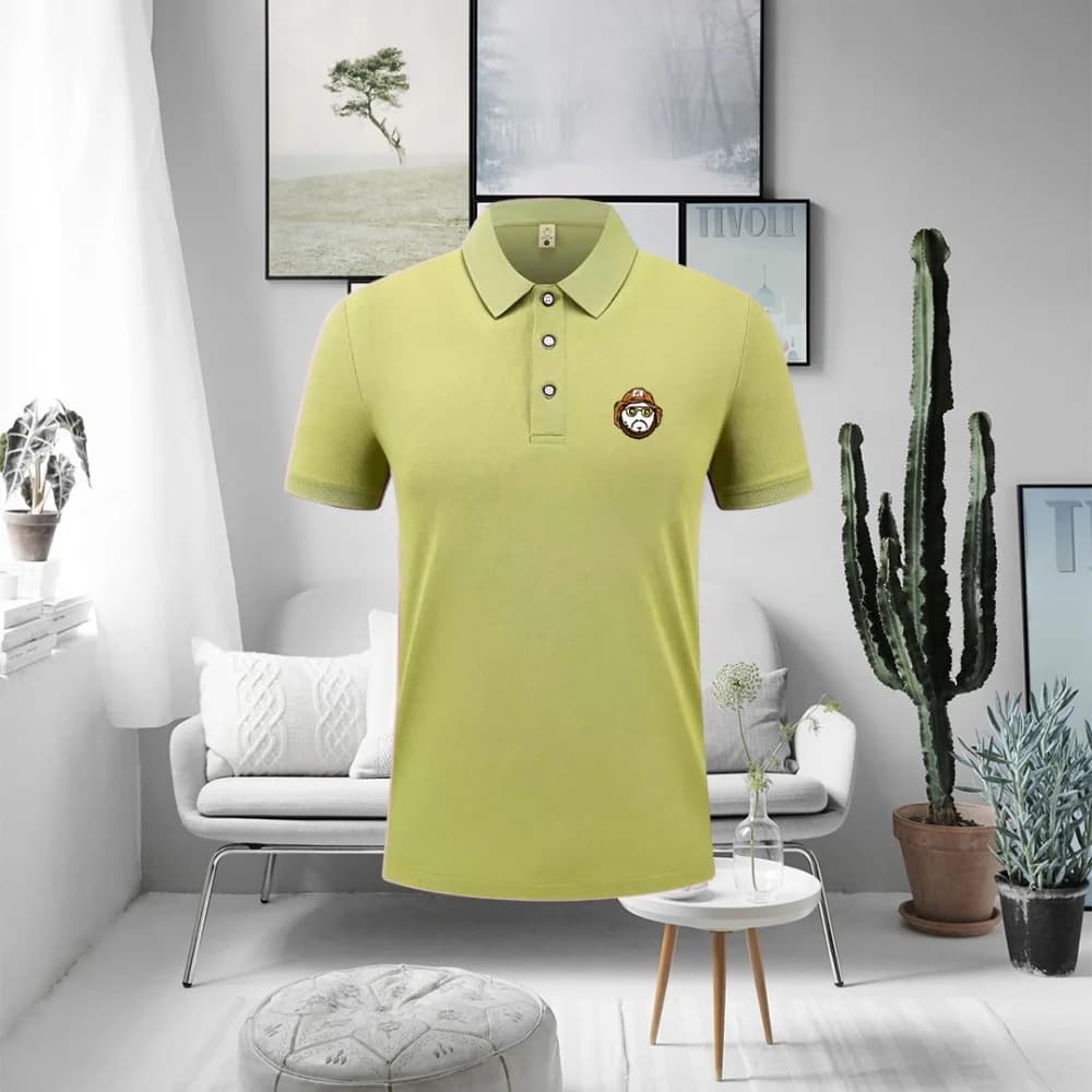 Polo da Golf da Uomo 2026 Nuova Collezione, Maniche Corte, Stampa sul Colletto, Traspirante, T-shirt Comoda per Business e Tempo Libero, Abbigliamento Sportivo da Uomo