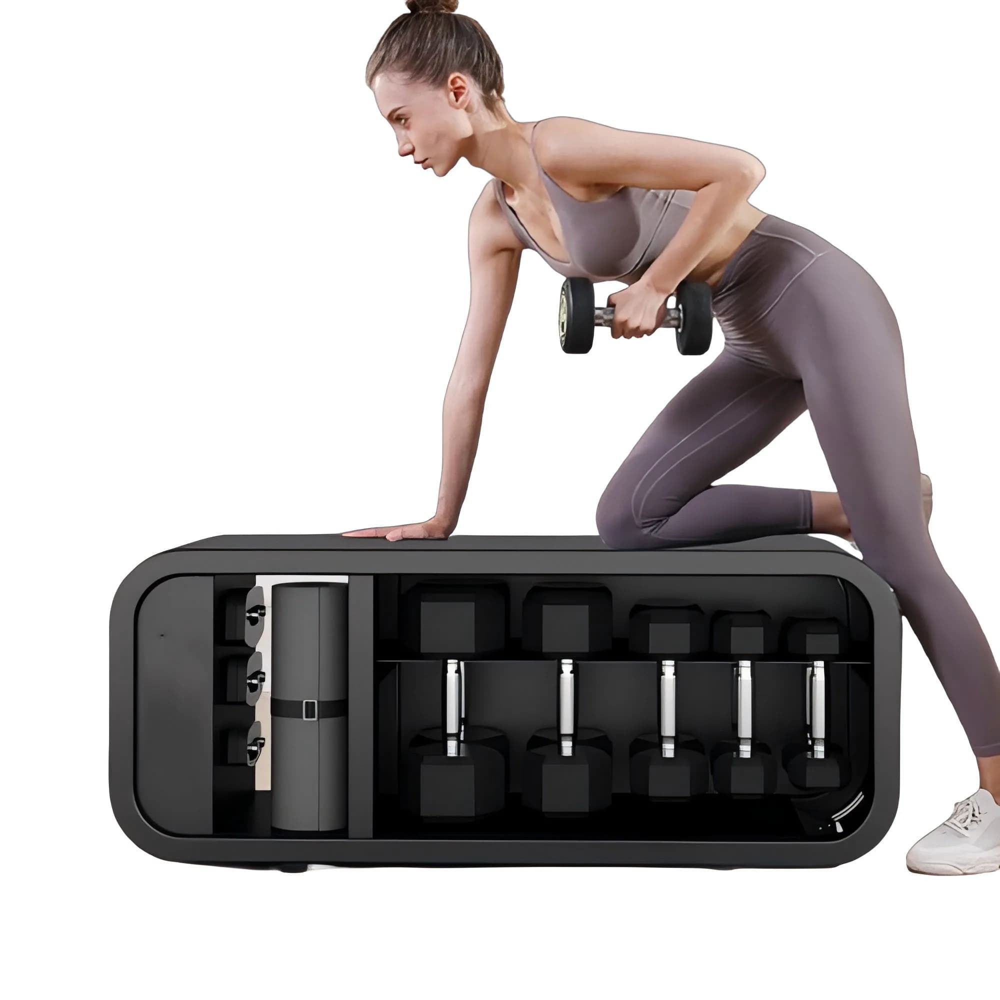 Multifunctional fitness bench, adjustable handlebar stool with sit-up function, handlebar and kettlebell