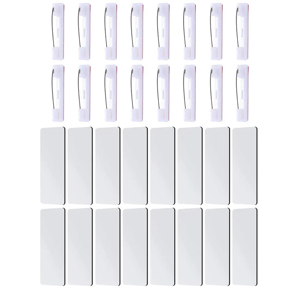 32Pcs Name Tag Blank Name Badges High Density DIY Sublimation Id Badge Pin Backing Office School Use Reusable Custom