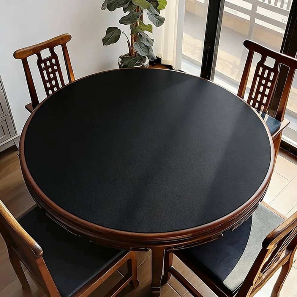 Tovaglia rotonda in gomma Tappetino da tavolo impermeabile solido Tavolo da festa Deco Cover Pad Poker Mahjong Giochi da tavolo Tappetino da tavolo Accessori