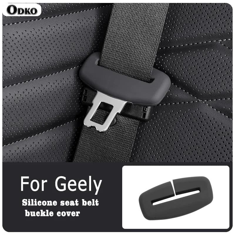 For Geely Galaxy E5 L6 Starship 7 GEOME E8 Interior Accessries 2/4 Piece Car Seat Belt Silicone Protective Cover Trim