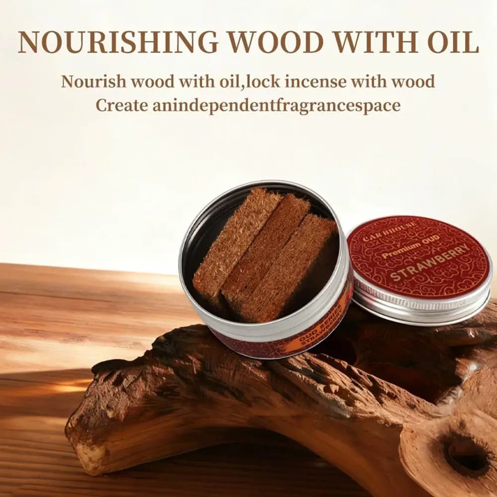 Vanilla scented Car air freshener automobile perfume wood block essential oil diffusion fragrance long-lasting elimination odor