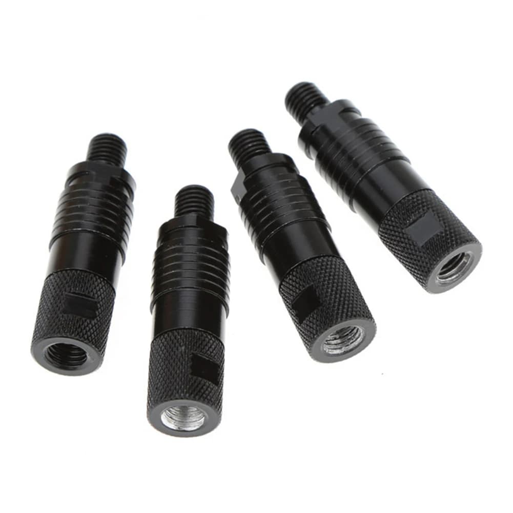 4 adattatori in lega di alluminio con filettatura da 3/8 per avvisatore acustico da pesca alla carpa, connettore per porta canna, accessori di ricambio a installazione rapida