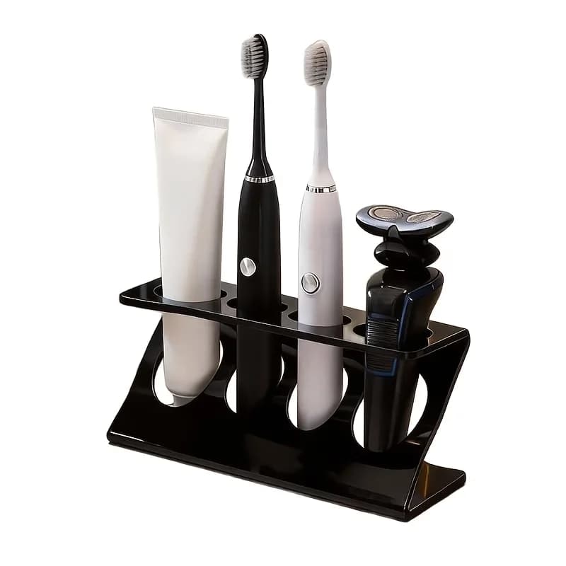 Multifunctional Bathroom Storage Rack, Toothbrush Holder, Multi-Purpose Draining Rack Organizer, Bathroom and Kitchen Countertop Storage, Stylish and Practical