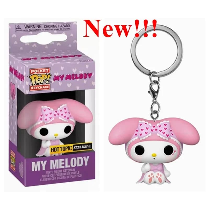 Nuovo portachiavi Anime tascabile FUNKO POP Sanrio - My Melody Hot Topic esclusivo bambola d'azione scatola originale giocattoli per bambini