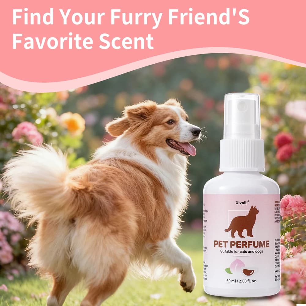 Profumo Deodorante per Animali Domestici al Profumo di Pesca Bianca e Oolong, Elimina Odori di Urina, Profumo Portatile per Cani a Lunga Durata