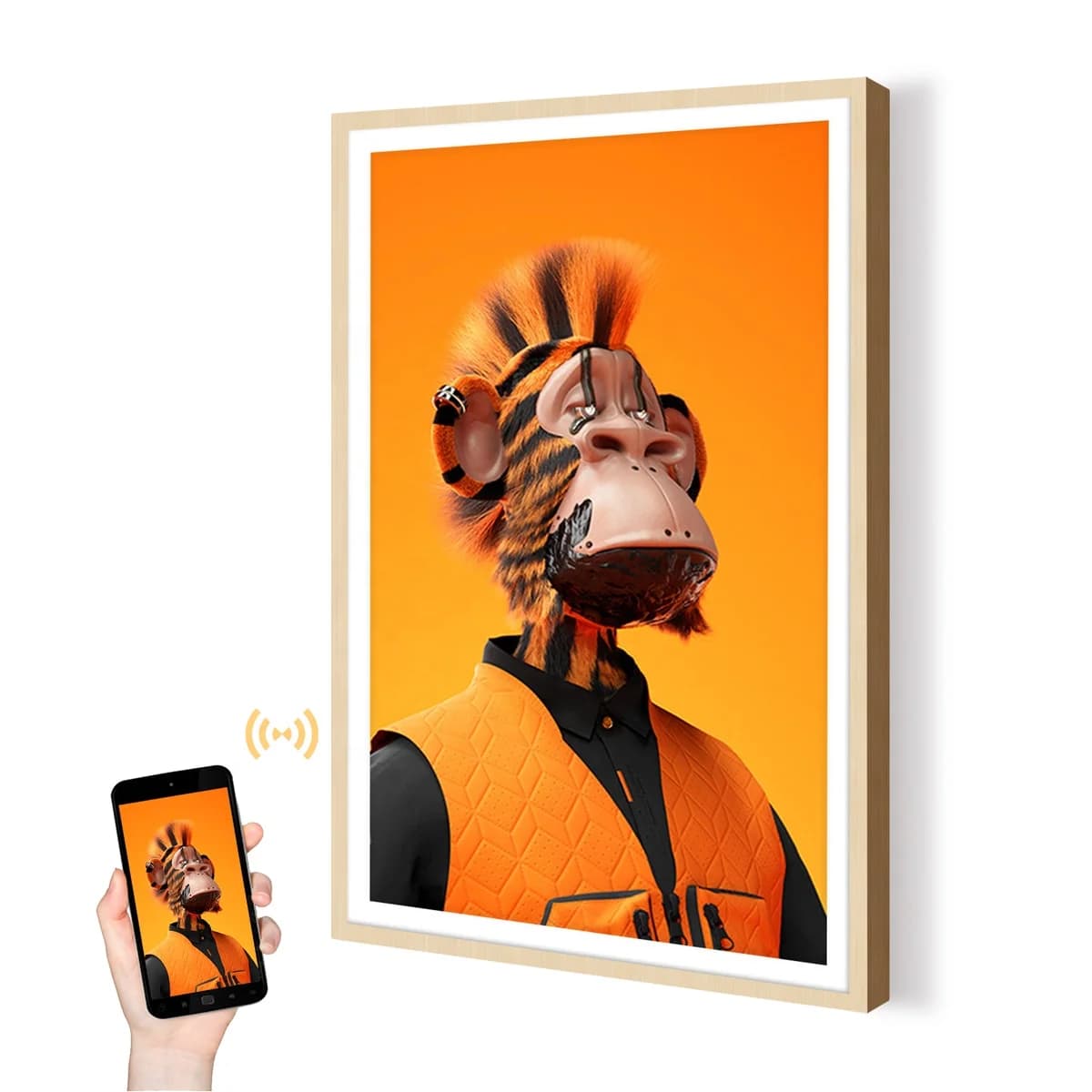 Cornice Digitale LCD Android di Grandi Dimensioni per Arte, Immagini, NFT, Video 4K, Galleria, Wi-Fi, Portafoglio Crypto