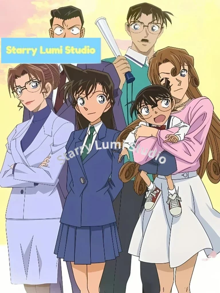 Pittura Diamante 5D Detective Conan Anime, Mosaico Fai da Te, Punto Croce, Decorazione Casa, Regalo Unico