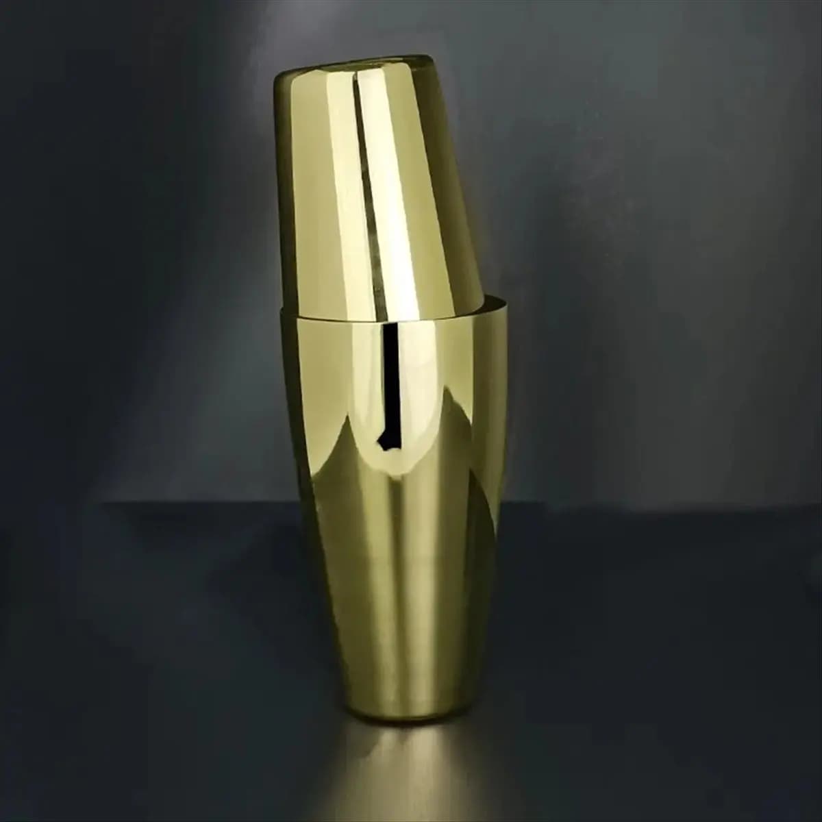 A20I Bar Shakers, Gold/Silver Boston 850/550ml Cocktail Shaker Stainless Steel Mixer Bartender Tools Gold