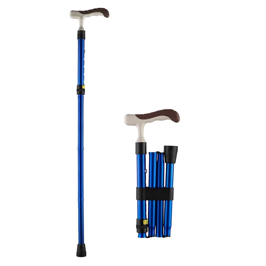 YU838 Folding Walking Sticks Light and Adjustable Telescopic Trekking Stick for Senior Printers