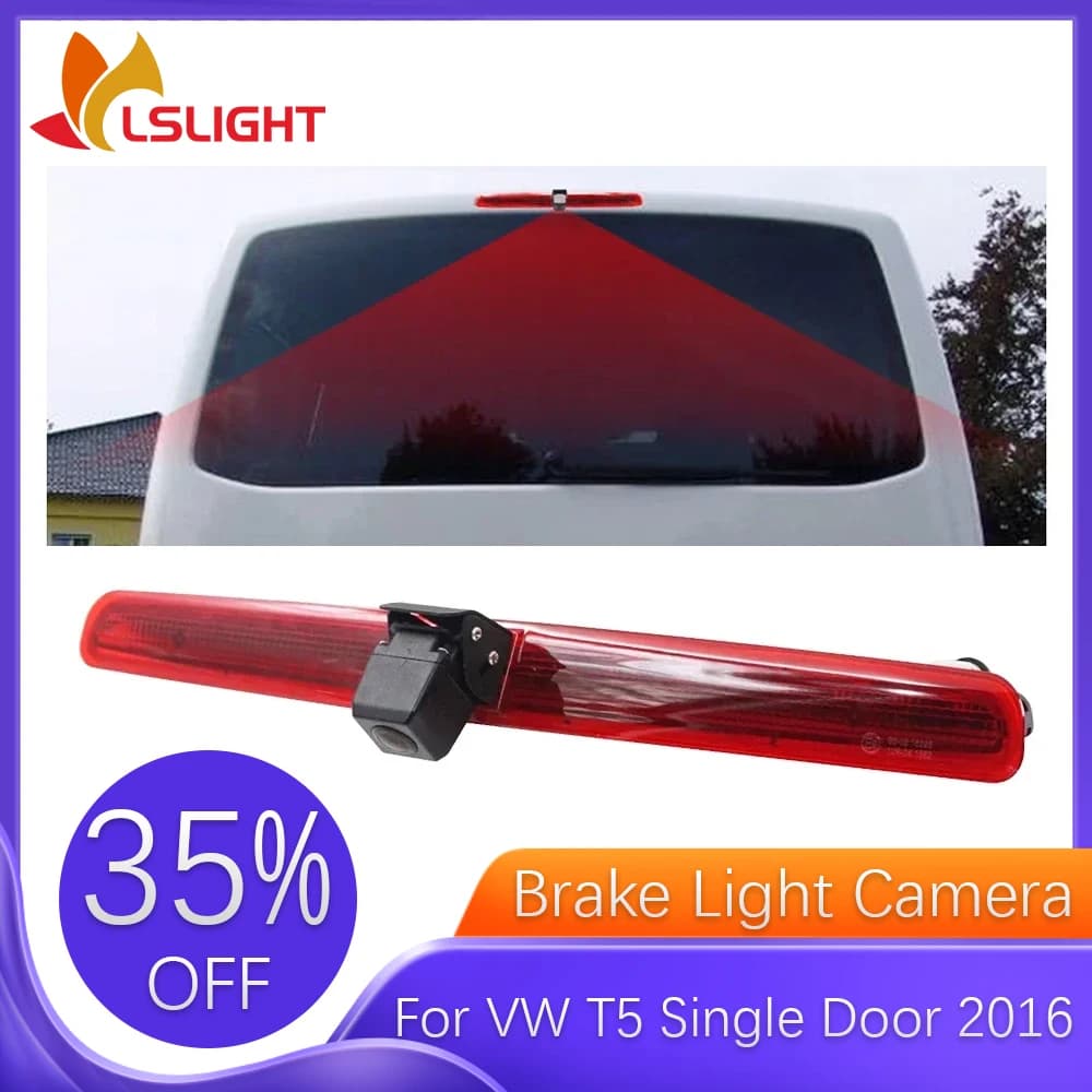 Luce freno Telecamera posteriore per auto per Volkswagen T5 Porta singola 2016 con accessori elettronici per monitor specchietto retrovisore da 7 pollici
