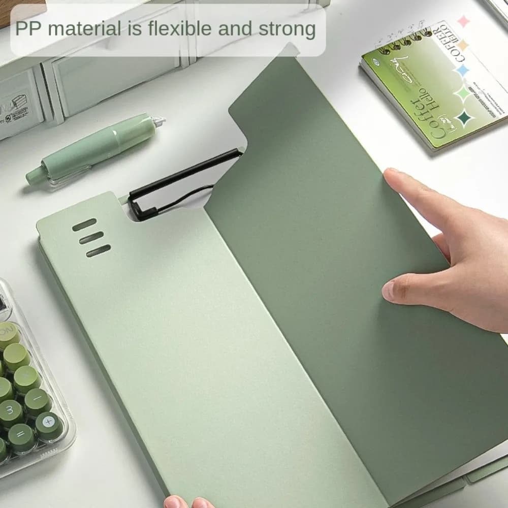 Cartella Portadocumenti con Blocco per Appunti, Clipboard Pieghevole A4, Portatile e Multifunzionale