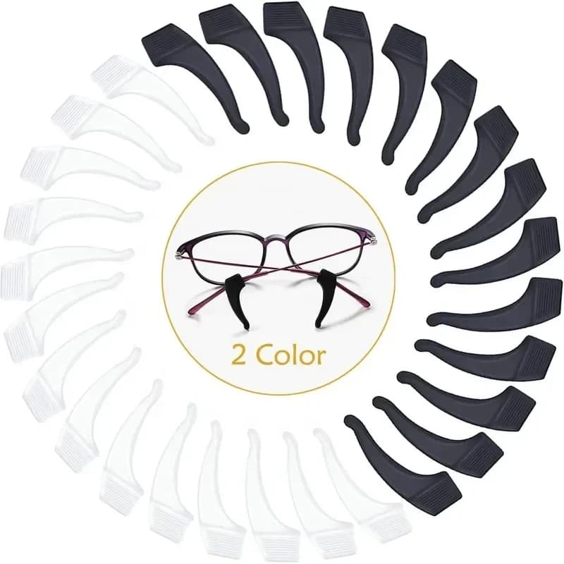 1-20 paia di Ganci Auricolari Antiscivolo per Occhiali, Supporti per Aste, Accessori per Occhiali da Sole, Fissaggi Antigoccia per Occhiali