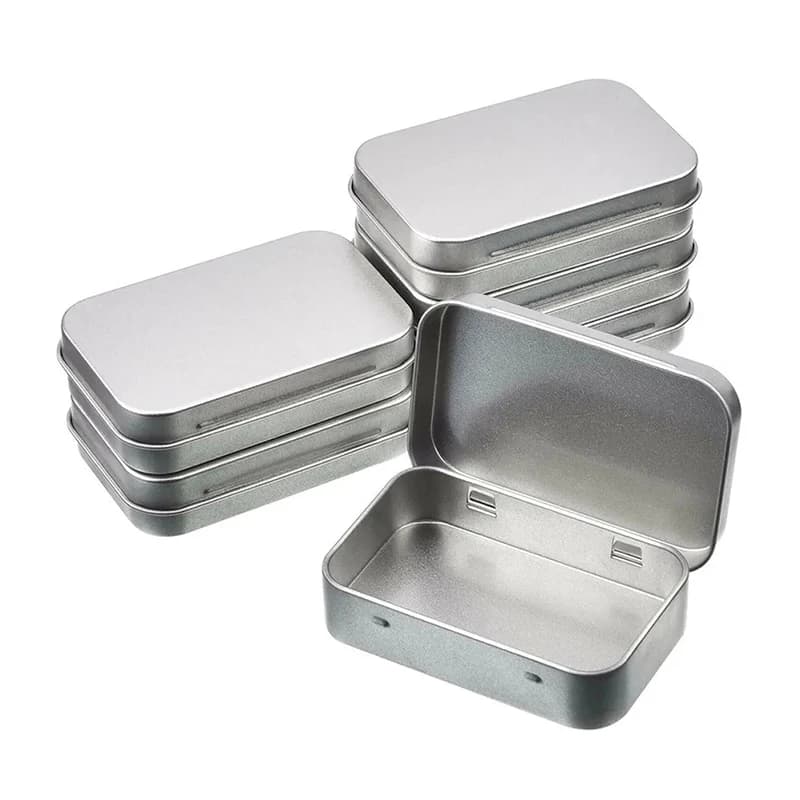 Mini Metal Box Tin-Plated Slide Cover Storage Box 6Pcs Wedding Jewelry Pill Cases Portable Boxes Container Cosmetic Organizer