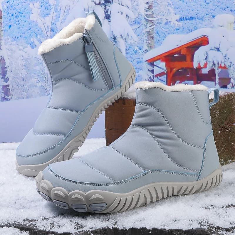 Nuovi stivali da trekking invernali 2024 da donna con Design solido con cerniera stivali da neve da uomo resistenti allo sporco scarpe antinfortunistiche da lavoro in peluche spesse