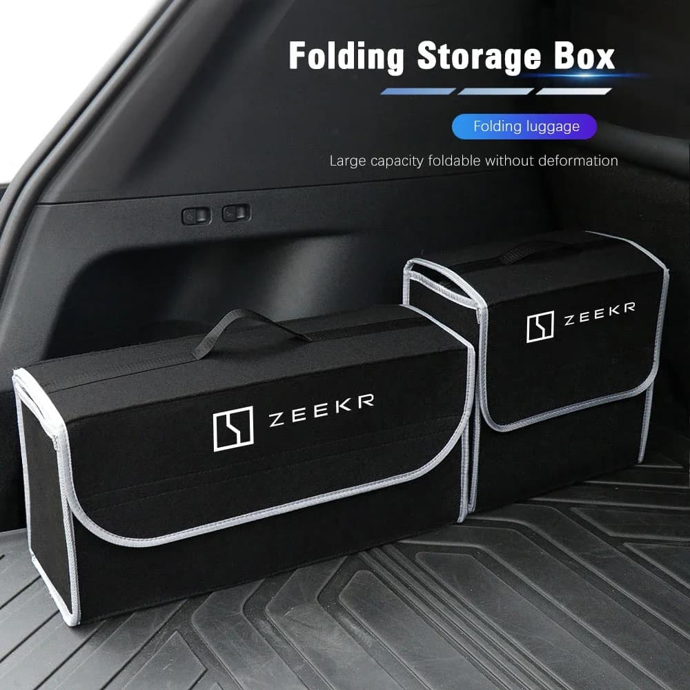 Car Trunk Organizer Box Large Capacity Folding Storage Bag Accessories For Zeekr 001 MIX 009 007 Zeekr X 7X