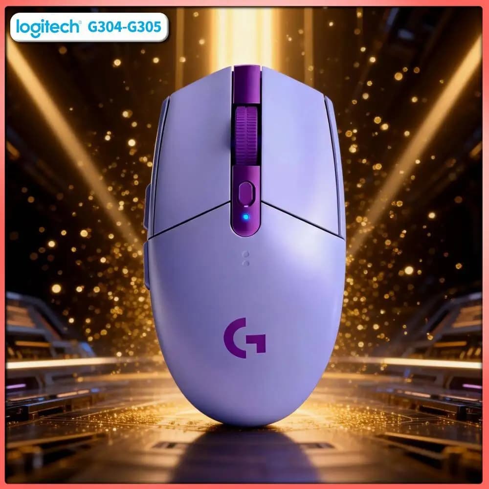 Logitech G304 Wireless Gaming Mouse 12000 DPI HERO Sensor LIGHTSPEED 1ms 9-Month Battery Efficient Power Consumption Gamers