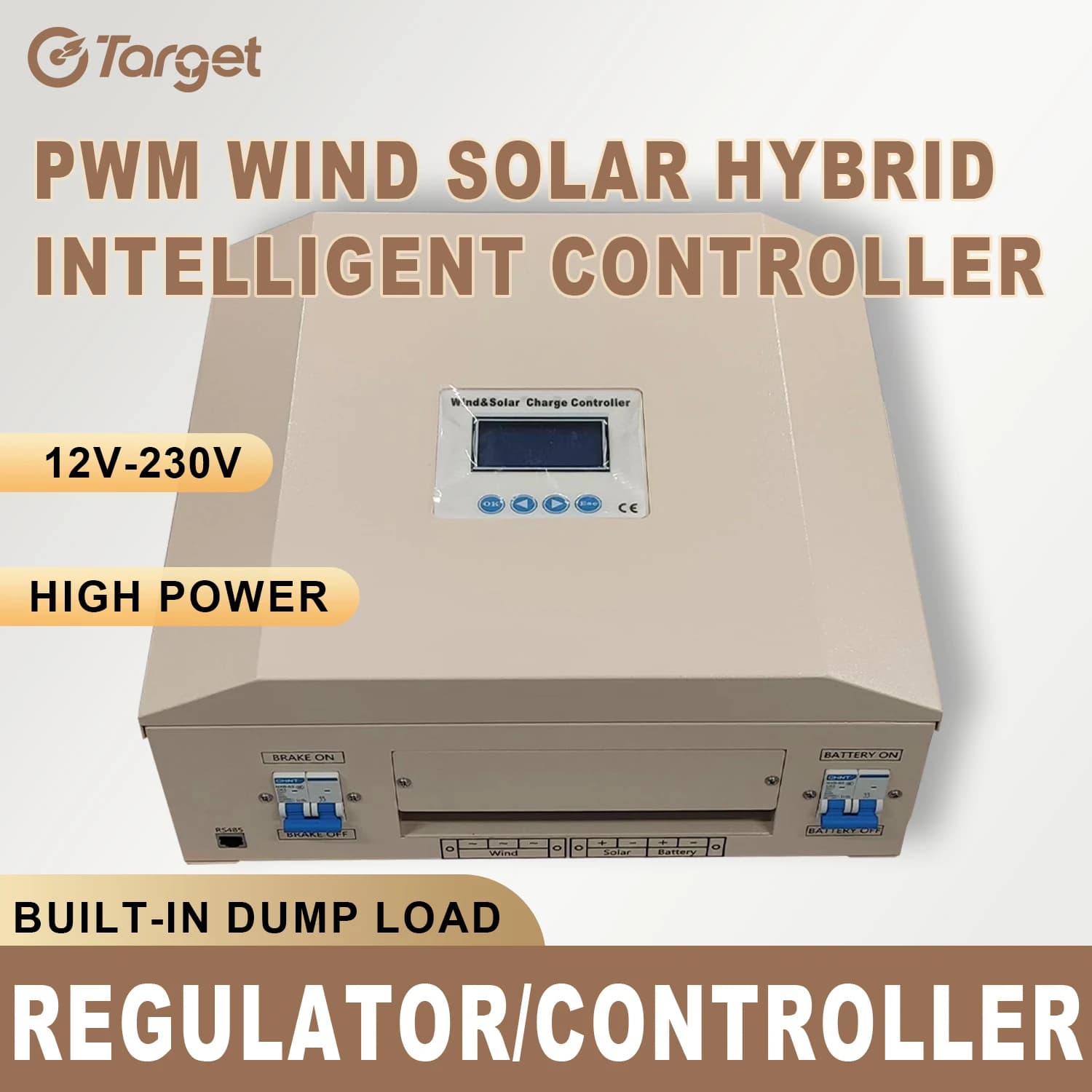 Regolatore di carica ibrido 3000W 10000W 20KW 25KW 60V 230V 120V Pannello solare Generatore eolico Regolatore per sistema domestico Lifepo4