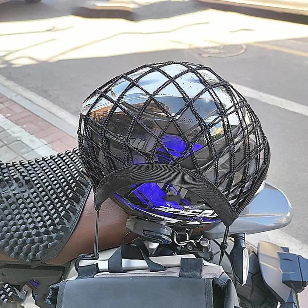 Motorcycle Helmet Storage Trunk Bag Motorcycle Luggage Net Hook Hold Bag Bungee Net Luggage Strap Rack Organizer 25X30cm