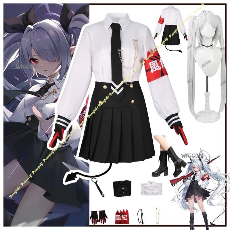 Gioco Blu Archivio Shiromi Iori Costumi Cosplay Ragazze vestono Uniforme scolastica Parrucca coda fresca Scarpe Accessori Natale Halloween