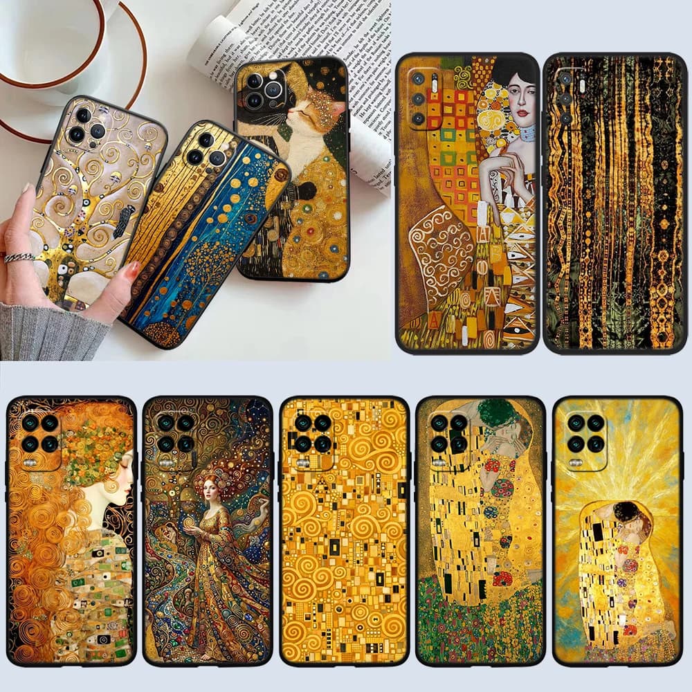 DK57 Gustav Klimt New High-End Shell Phone Case for iPhone 16 15 14 13 12 Pro Max Plus Mini