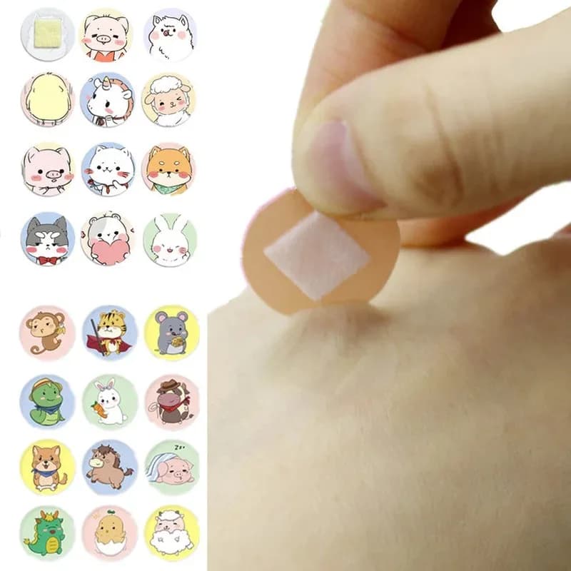 50-120 Pezzi/Lotto Cerotti Adesivi Cartoon per Emostasi, Cerotti per Iniezioni e Vaccini, Patch Kawaii per Ferite per Bambini