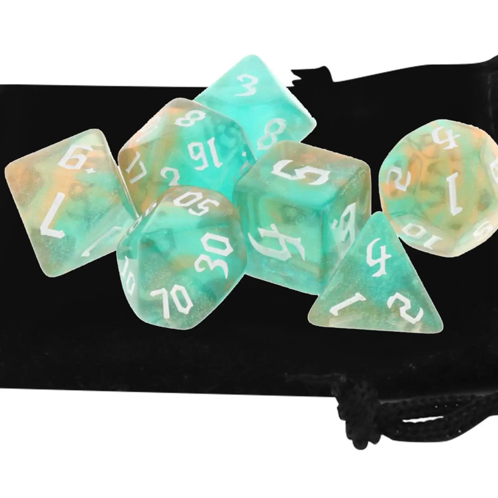 Set di Dadi Poliedrici in Acrilico, Kit di Dadi Colorati e Vivaci per Giochi da Casinò, Giochi da Tavolo e Giochi di Ruolo