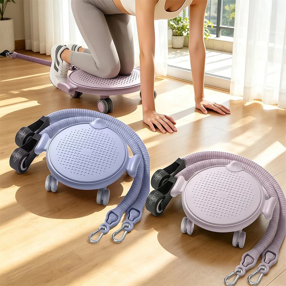1Set Ab Roller with Knee Pad 30cm 40cm Resistance Bands for Abs Workout for Men Women Abdominal Exercises Wheel with Knee Pads