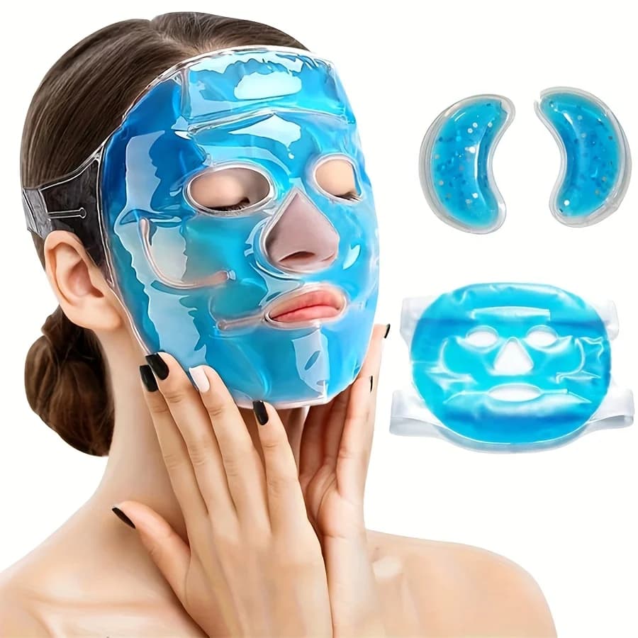 Eye mask for cold face and eye mask Ice pack Reduces face Inflated knees Gel beads Hot heat Cold wrap for face SPA for women