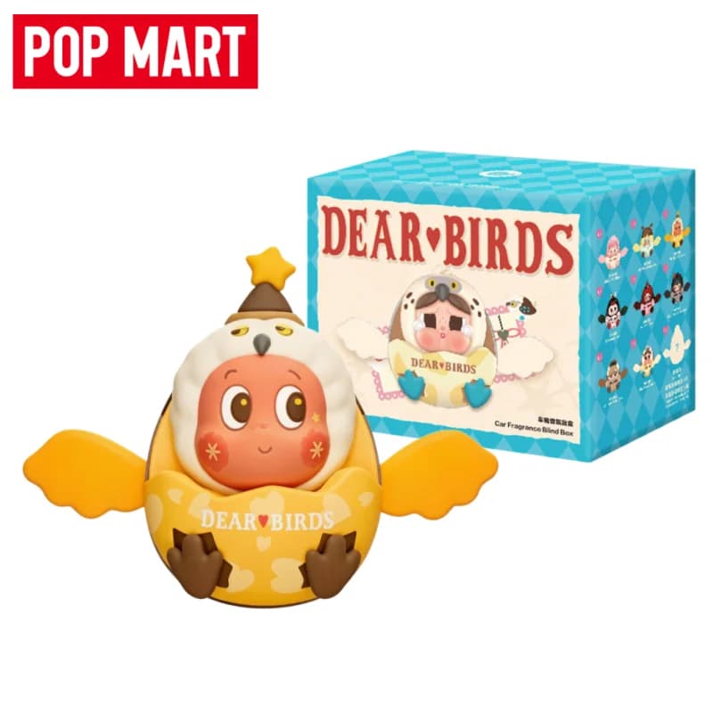 Pop Mart Dear Birds Series Blind Box - Deodorante per Auto da Appendere, Modellino Decorativo, Giocattolo, Regalo di Compleanno