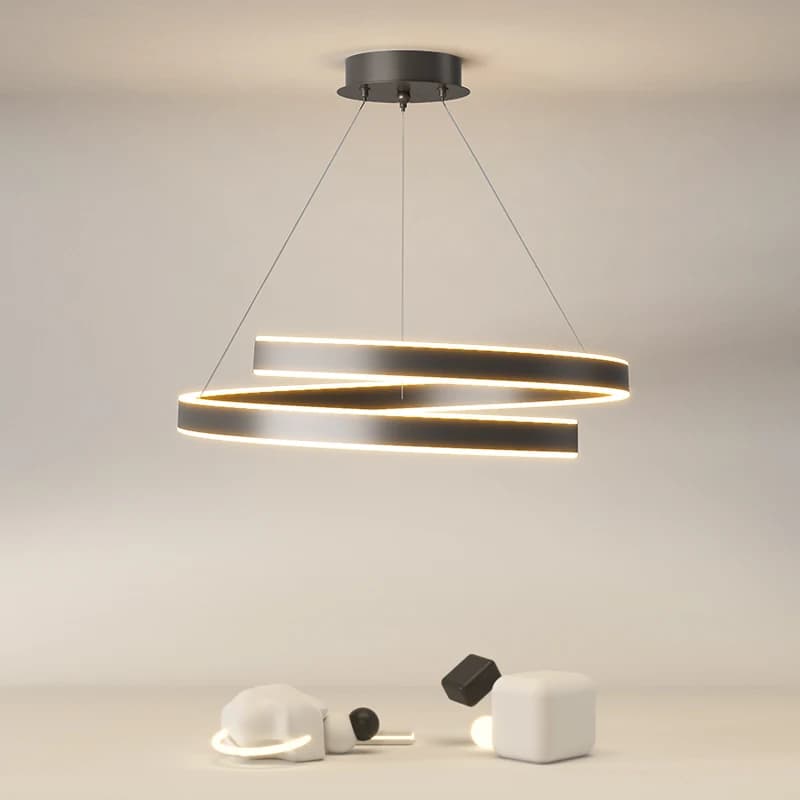 Lampade a sospensione a LED moderne e semplici Soggiorno Camera da letto Sala studio Anello Lampadario a soffitto Decorazioni per interni per la casa Lampade per illuminazione