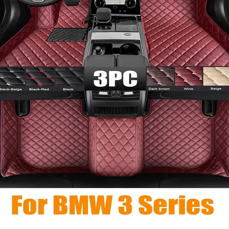 Tappetini per auto in pelle originali su misura per BMW Serie 3 E90 2006 2007 2008 2009 2010 2011 2012 Tappeti Tappetini per piedi autom