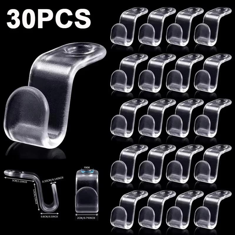10/30 pz clothes hangers hooks space closet connector waterfall hook plastic hook Extender clip wardrobe hangers organizer