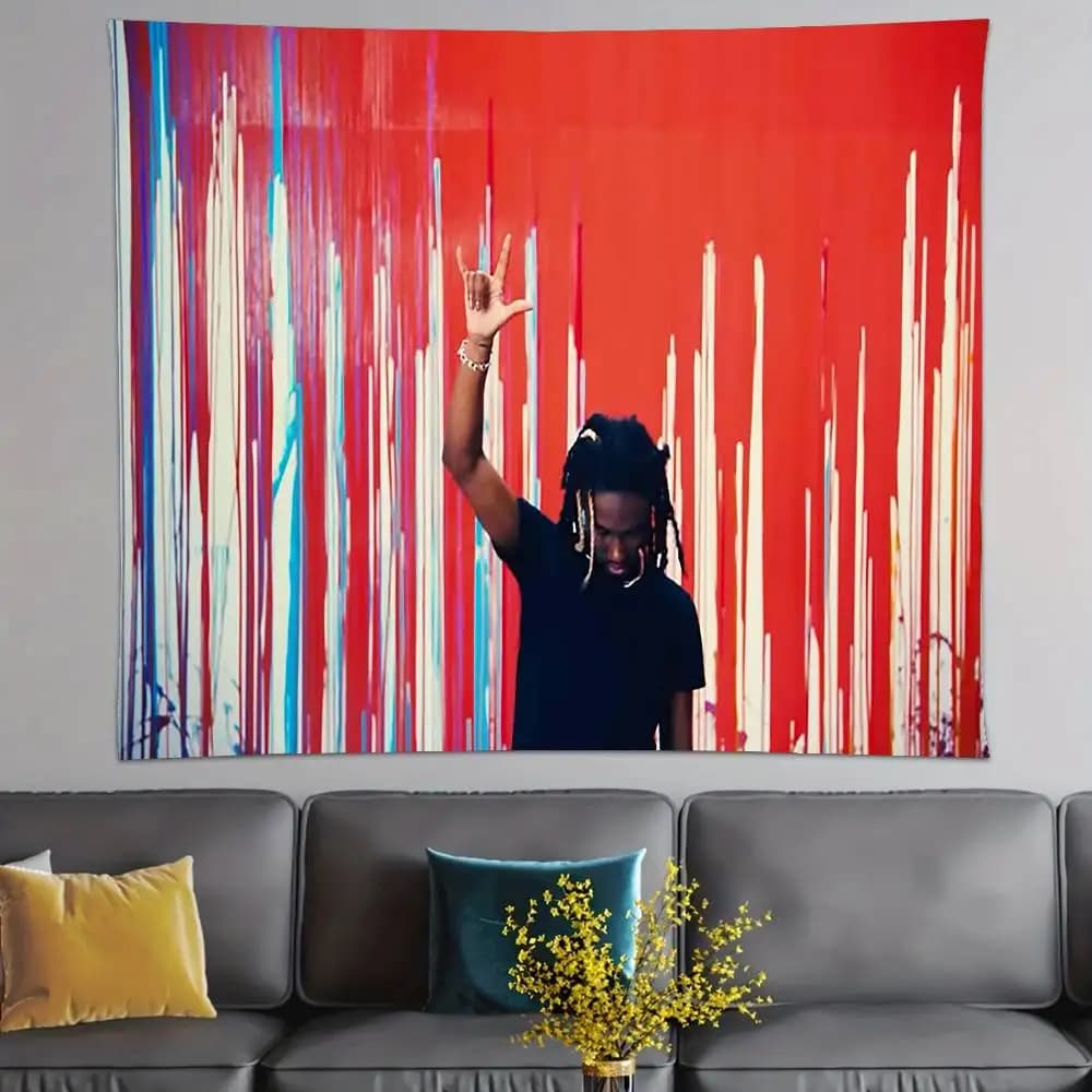 RAPPER SINGER O-OsamaSon Tapestry Print Large Tapestry Wall Hanging Wall Tapestry Decor Living Room Bedroom Home