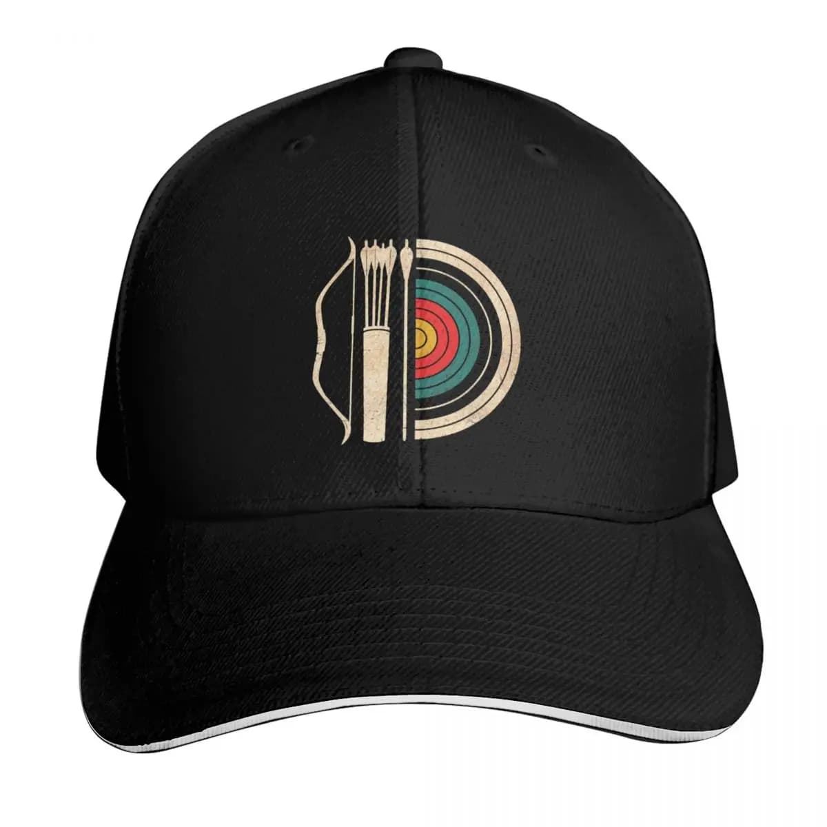 Archery Target Bow And Arrow Vintage Archer Gifts Baseball Cap Icon Winter hat Male hat men's big size hat Women Men's
