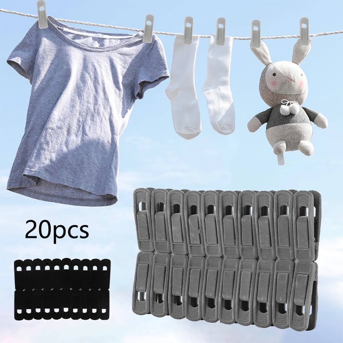 20 pz Velluto Ganci Pinze Pantaloni Grucce Clip Floccato Gancio Pinze Antiscivolo Addensare Vestiti Pantaloni Antivento Pinze Dropshipping