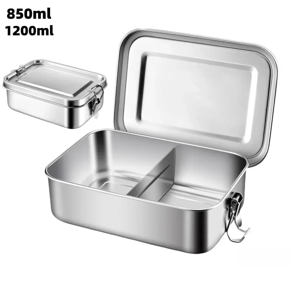 Lunch Box Bento in acciaio inossidabile per bambini e adulti, contenitore portatile per la conservazione degli alimenti per la preparazione dei pasti a prova di perdite, lavabile in lavastoviglie