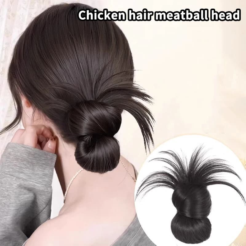 Chignon Sintetico a Clip Stile Ballerina, Accessorio per Acconciature da Donna