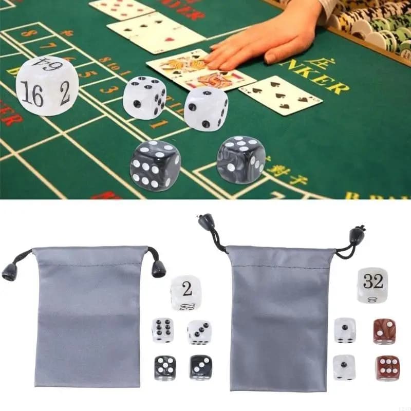 Set accessori da gioco per cubo raddoppiatore da 22 mm e dadi da 16 mm con custodia