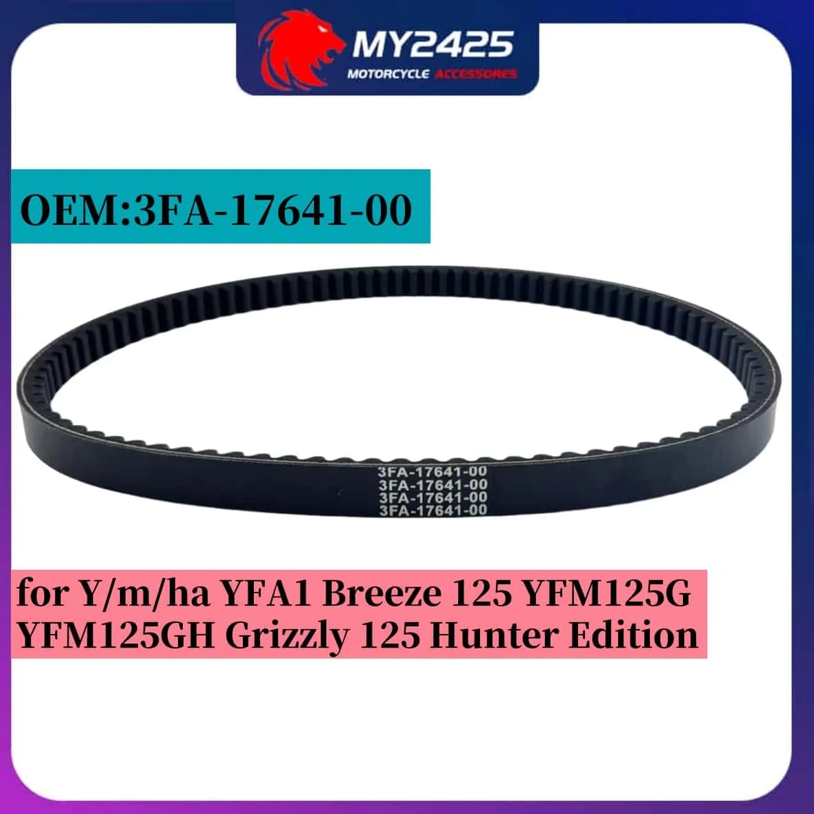 Cinghia di trasmissione per Y/m/ha YFA1 Breeze 125 YFM125G YFM125GH Grizzly 125 Hunter Edition 3FA-17641-00